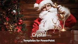  Presentation with santa - Slide deck enhanced with santa claus talking over phone background and a  colored foreground