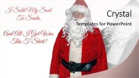  Presentation with santa - Audience pleasing PPT layouts consisting of santa claus with a ghost backdrop and a white colored foreground