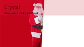  Presentation with boarder - Audience pleasing slide set consisting of santa-claus-with-a-giant backdrop and a red colored foreground
