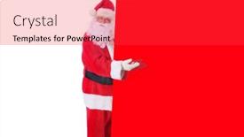  Presentation with advertising - Slide set consisting of santa-claus-with-a-giant background and a red colored foreground