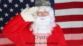  Presentation with american flag - Cool new slide deck with santa-claus-with-american-flag backdrop and a red colored foreground