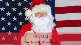  Presentation with american flag - Slide deck consisting of santa-claus-with-american-flag background and a red colored foreground