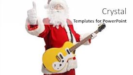  Presentation with guitar - Theme enhanced with santa-claus-with-an-electirc background and a white colored foreground