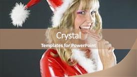  Presentation with lollypop - Audience pleasing presentation consisting of santa claus with christmas lollypop backdrop and a coral colored foreground