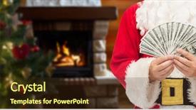  Presentation with money tree - Cool new theme with santa claus with dollar money backdrop and a wine colored foreground