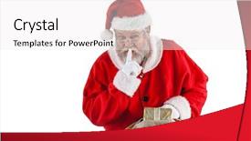  Presentation with lips - PPT theme with santa claus with finger background and a white colored foreground