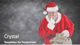  Presentation with lips - Presentation theme having santa claus with finger background and a gray colored foreground
