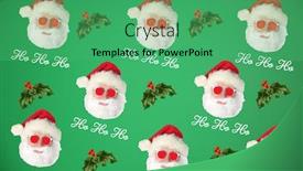  Presentation with holly - Cool new slides with santa-claus-with-holly-leaf backdrop and a ocean colored foreground