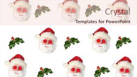  Presentation with holly - Presentation with santa-claus-with-holly-leaf background and a lemonade colored foreground