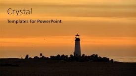  Presentation with light - Slide deck having santa-cruz-breakwater-light-walton background and a yellow colored foreground