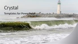  Presentation with santa - Audience pleasing slide set consisting of santa cruz breakwater light walton backdrop and a light gray colored foreground