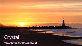  Presentation with light gauge steel - PPT theme consisting of santa cruz breakwater light walton background and a wine colored foreground