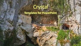  Presentation with catholic - Colorful slide set enhanced with santa cueva a catholic sanctuary backdrop and a tawny brown colored foreground