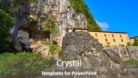  Presentation with catholic history santa maria - Slide deck having santa cueva a catholic sanctuary background and a violet colored foreground