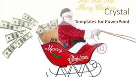  Presentation with santa sleigh - Slide deck consisting of santa-delivers-cash-for-christmas background and a cream colored foreground