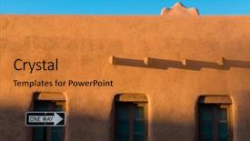  Presentation with santa - Beautiful slide set featuring santa fe adobe building backdrop and a gold colored foreground