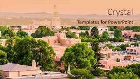  Presentation with mexico - Audience pleasing slide set consisting of santa-fe-new-mexico-usa backdrop and a coral colored foreground