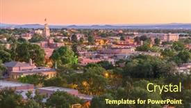  Presentation with mexico - PPT theme consisting of santa-fe-new-mexico-usa background and a tawny brown colored foreground