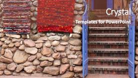  Presentation with santa - PPT theme with santa fe new mexico background and a tawny brown colored foreground