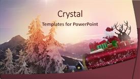  Presentation with santa sleigh - Amazing PPT theme having santa flying his sleigh backdrop and a lemonade colored foreground