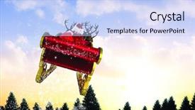  Presentation with santa sleigh - Theme having santa flying his sleigh background and a light blue colored foreground