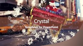  Presentation with santa sleigh - Colorful slide set enhanced with santa flying his sleigh backdrop and a  colored foreground