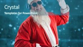  Presentation with baroque music - Theme enhanced with santa gesturing while listening music background and a ocean colored foreground