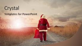  Presentation with santa - Theme enhanced with santa goes to the countryside background and a  colored foreground