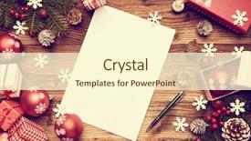  Presentation with santa claus and reindeers - Amazing presentation having santa hat and red pencil backdrop and a cream colored foreground