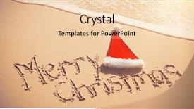  Presentation with merry christmas - Cool new presentation theme with santa hat at beach backdrop and a lemonade colored foreground