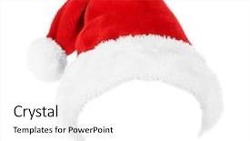  Presentation with graduation ceremony graduation caps hat - Audience pleasing PPT theme consisting of santa hat isolated on white backdrop and a  colored foreground
