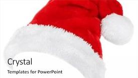  Presentation with santa - Theme consisting of santa hat isolated on white background and a white colored foreground