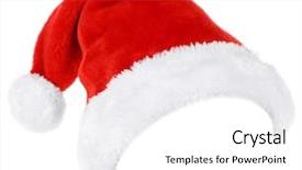  Presentation with hat - Theme featuring santa hat isolated on white background and a white colored foreground