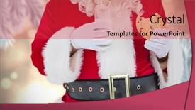  Presentation with hawaiian luau hanging decorative christmas - Slide deck featuring santa having milk and cookie background and a  colored foreground