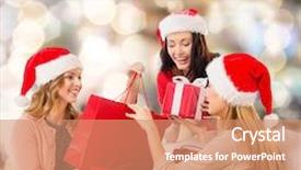  Presentation with christmas sale - Presentation theme with santa helper hat with gift background and a coral colored foreground