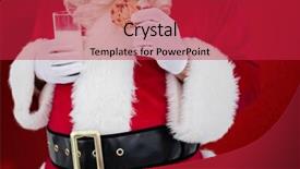  Presentation with milk bottle and milk glass - Amazing theme having santa holding cookie and glass backdrop and a red colored foreground