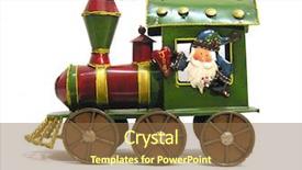  Presentation with train - Slides consisting of santa in a toy train background and a  colored foreground
