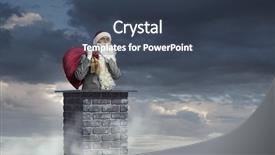  Presentation with santa - Presentation theme having santa is coming mixed media background and a ocean colored foreground