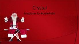  Presentation with santa - Amazing slide deck having santa is impressed about something backdrop and a crimson colored foreground