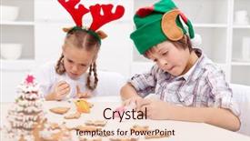  Presentation with christmas elf - Audience pleasing slides consisting of elf - decorating gingerbread cookies backdrop and a lemonade colored foreground