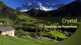  Presentation with santa - PPT theme enhanced with santa-maddalena-village-in-front background and a tawny brown colored foreground