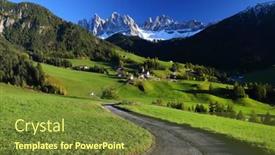  Presentation with santa - Audience pleasing theme consisting of santa-maddalena-village-val-di backdrop and a tawny brown colored foreground