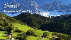  Presentation with santa - Slide set consisting of santa-maddalena-village-val-di background and a ocean colored foreground