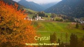  Presentation with magical - Beautiful slides featuring santa-maddalena-village-with-magical backdrop and a tawny brown colored foreground