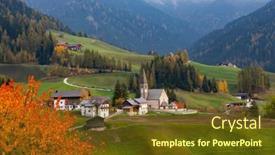  Presentation with magical - Presentation enhanced with santa-maddalena-village-with-magical background and a tawny brown colored foreground