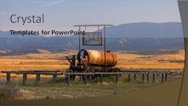  Presentation with farm equipment - Slide deck having santa-margarita-california-april-1 background and a light blue colored foreground