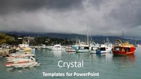  Presentation with coastal - Theme featuring santa-margherita-ligure-italy-europe background and a gray colored foreground