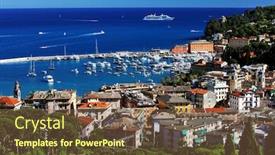  Presentation with resort - Colorful slide deck enhanced with santa-margherita-ligure-resort backdrop and a tawny brown colored foreground