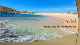  Presentation with beach - Slide deck consisting of santa maria beach cabo san background and a  colored foreground
