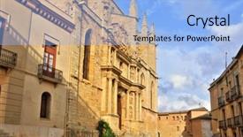  Presentation with catholic history santa maria - Slide set consisting of santa maria de montblanc background and a  colored foreground